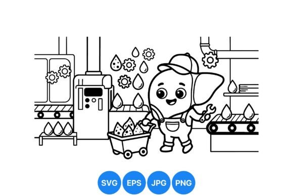 Cute Elephant Factory Worker SVG – Graphics & Illustrations Review