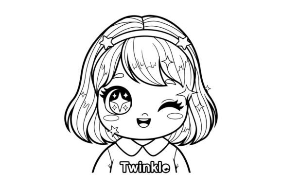 Cute Girl Twinkle Star Eyes Vector Illus: An Embroidery Designer’s Test