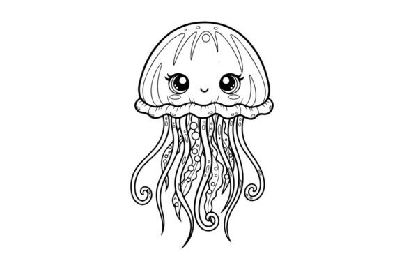 Cute Jellyfish Character Smiling Vector Review