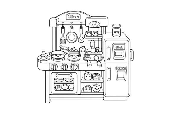 Cute Kitchen Appliances Set Flat Design Graphics Review