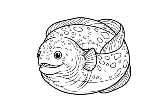Cute Pufferfish Swimming Underwater Vect: Graphics & Illustrations