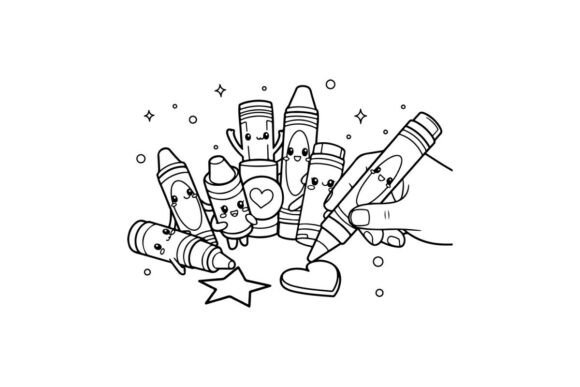 Cute School Supplies Set Happy Stationer Graphics