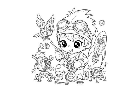 Cute Scientist Kid Graphics & Illustrations