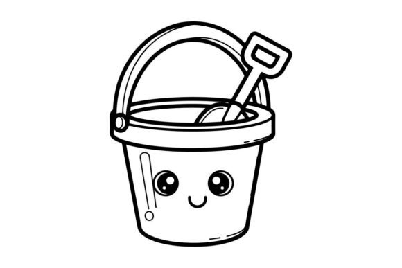 Cute Smiling Paint Bucket Vec: Graphics & Illustrations Review