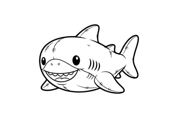 Cute Smiling Shark Mascot: Graphics & Brand Illustrations