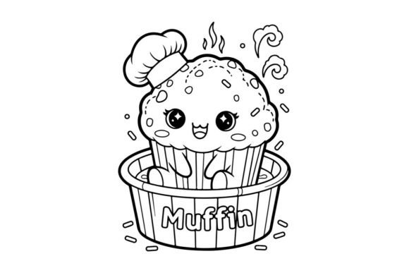 Cute Steaming Muffin Graphic & Illustration Review