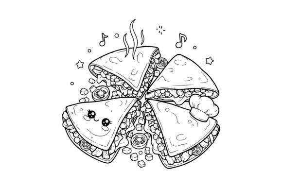 Cute Sushi Character Singing Music Vecto: Illustration & Graphics