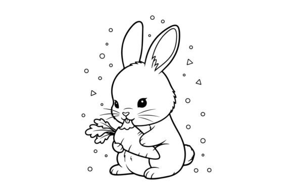 Cute White Bunny Vector Graphics & Illustrations