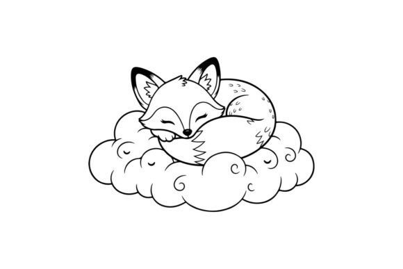 Sleeping Fox Vector: Soft Graphics & Illustrations