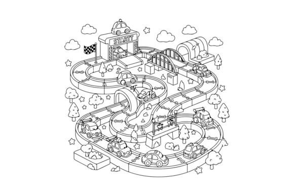 Winter Village Race Track Vector: Graphics & Illustrations Review